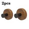 4/1pcs Wall Wood Hook Self-adhesive Walnut Hanging Hanger Bathroom Wall Hook Coat Storage Rack Home Towel Key Decor Kitchen Hook