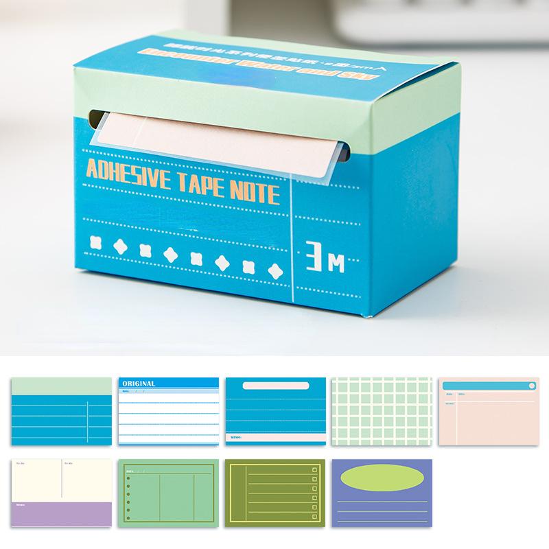 100 листов/коробка, выдвижной рулон, блокнот, креативная простота, клейкая заметка для исследования, сделай сам, декоративная наклейка для скрапбукинга, милая наклейка с этикеткой