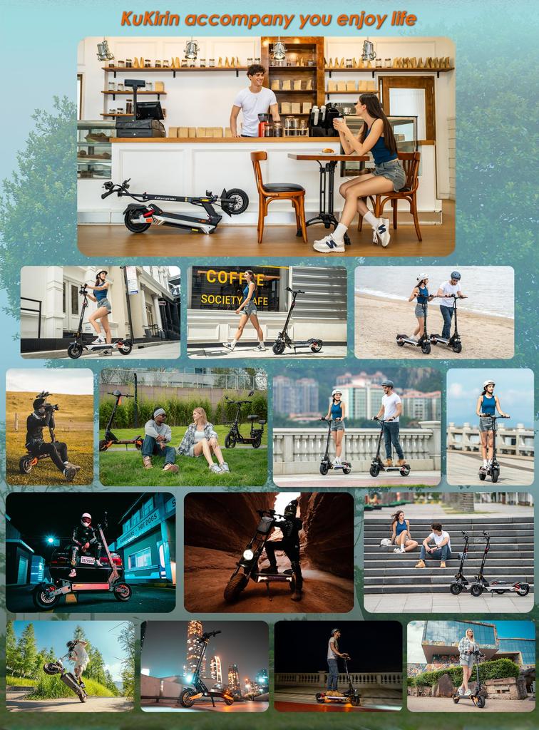 KuKirin Электросамокат M4 Max: Мотор 800 Вт, аккумулятор 48 В 18,2 Ач, максимальная скорость 45 км/ч, запас хода 64 км, водонепроницаемость IP54 - Складной, двойная подвеска