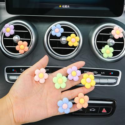6 шт./компл., зажим для автомобильной розетки с цветком, маленькая ромашка, зажим для кондиционера, украшение интерьера автомобиля, подарок для