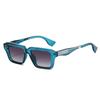 New Retro Square Gradient Women Sunglasses Brand Leopard Rivet Frame Design Men Versatile Punk Uv400