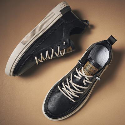 Модные повседневные кожаные туфли для мужчин, черные туфли, брендовые белые мужские кроссовки, офисная рабочая обувь для мужчин, повседневная обувь на платформе