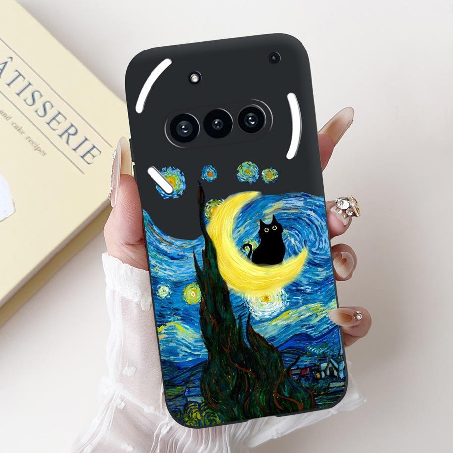 Чехол для Nothing Phone 3A A059 Милый Мультяшный Панда Астронавт Мягкий Силикон Матовый Черный Чехол Для Nothing Phone3a Pro A059P Fundas