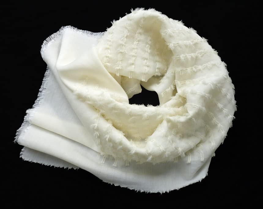 AS0909 Wool Fur Stole Set of 2 for Dyeing Indigo Dyeing Plant Dyeing Hand Dyeing Dyeing Experience