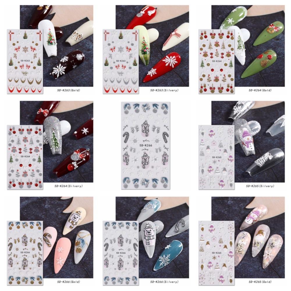 Украшения для маникюра Рождественские наклейки для ногтей Подвески для ногтей своими руками Рождественские наклейки для ногтей Красочные девушки