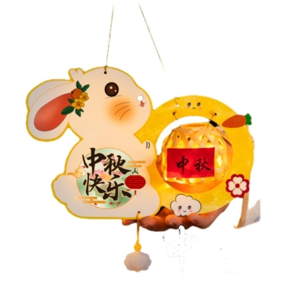 Милый мультяшный фонарь к Празднику середины осени, подвесные лампы в виде кролика, подарок