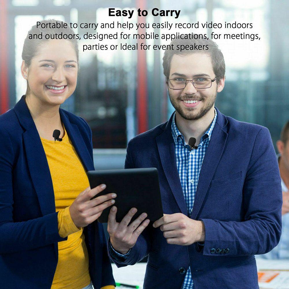 Laptop Collar Wired Clip-On Lapel Microphone 3.5mm Jack Recording Teaching Lavalier Condenser Mic