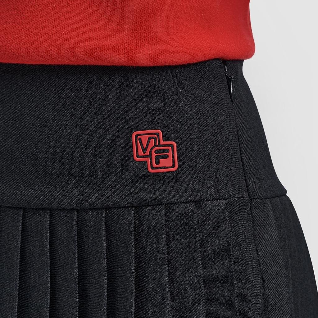 Fila Серия Гольф Модная Простая Классическая Спортивная Гольф Модная Удобная Универсальная Плетеная Плиссированная Повседневная Юбка Женские юбки Глубокий Черный A11W615311FBK