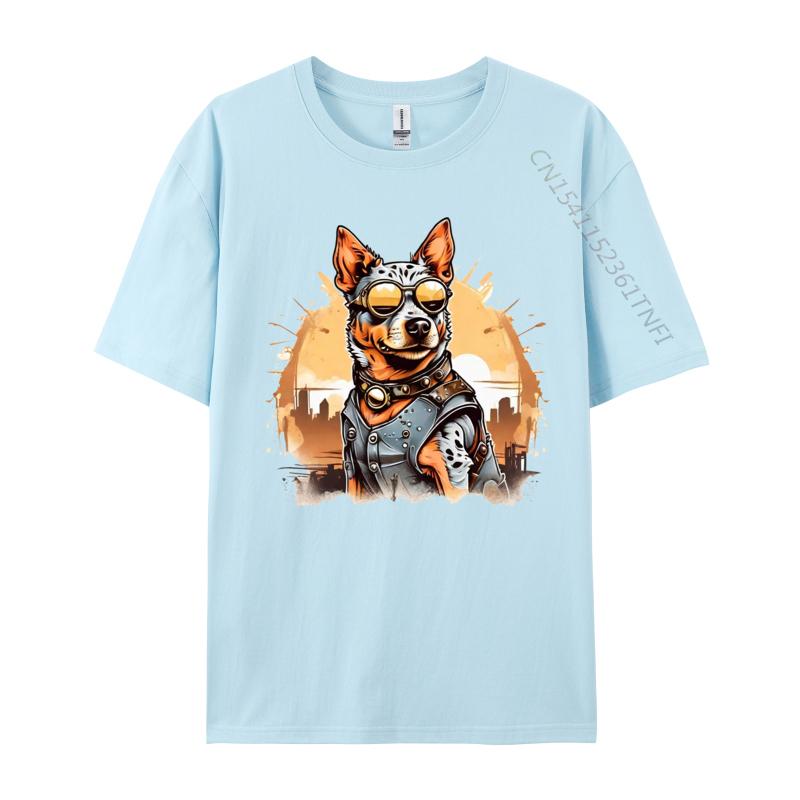 Australian Cattle Dogs T Shirt for Men Funny Pet Lover Cool Print Tshirt Graphic T Shirts Men Cotton Gift