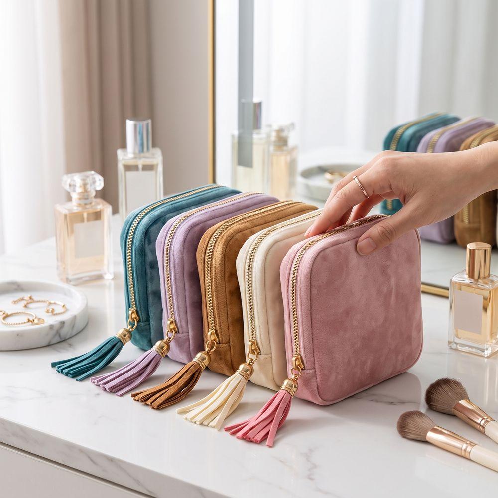 6-Layer Jewelry Storage Bag Anti-Scratch Women's Wallet Practical Jewelry Organizer Gift