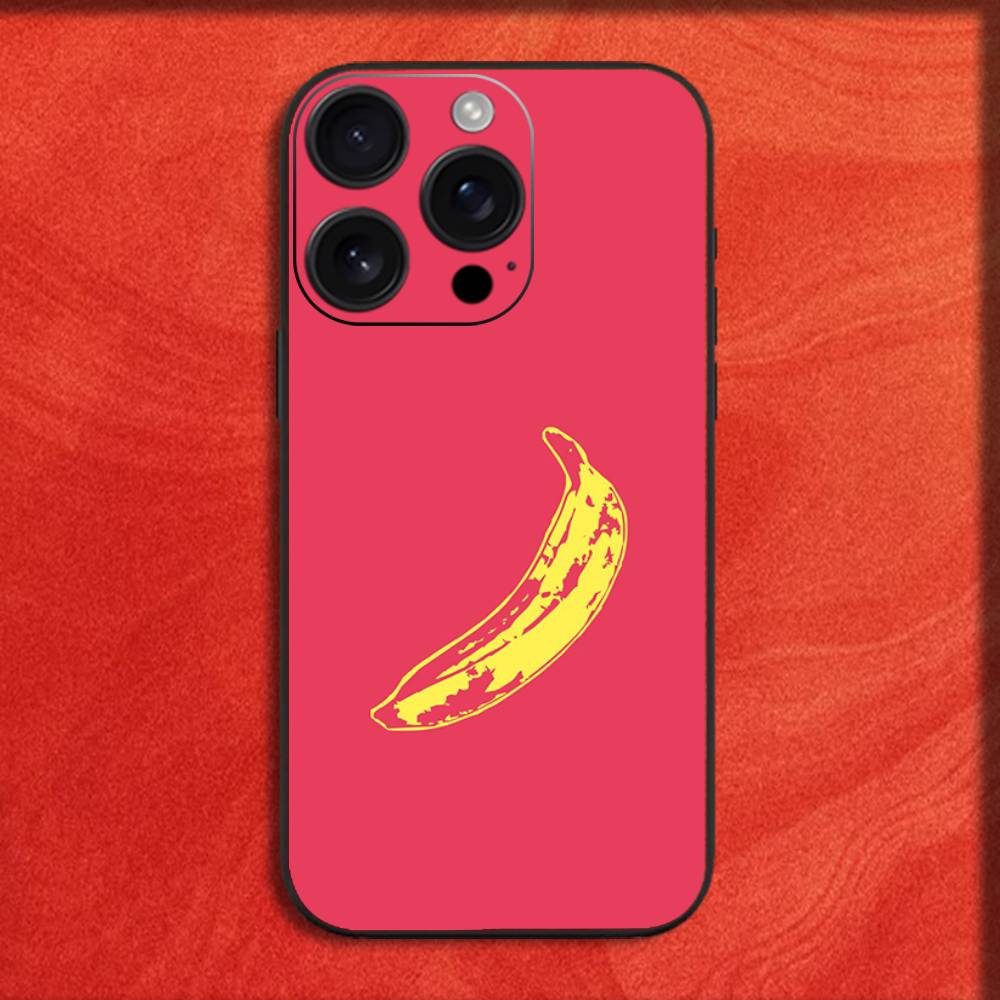 A-Andy W-Warhol Art Banana Phone Case For iPhone 16,15,14,13,12,11,Pro,XS,Max,XR,Plus,E,Mini Black Shockproof Cover