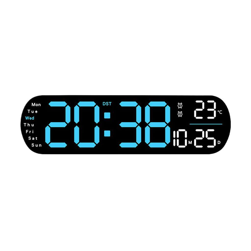 Led Digital Wall Clock Mood Lighting Timing Countdown Alarm Auto Dimmer Displayed Time/date/temperature/week LED Alarm Clock