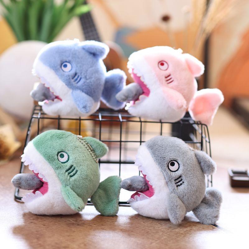 Плюшевый брелок Акула с вытягивающимся вращающимся хвостом Игрушка Набивка из ПП хлопка Подарок