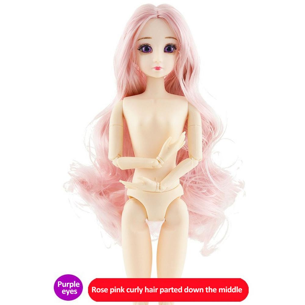 Кукла BJD 30 см, подвижные шарнирные куклы, 3D глаза, пластиковая кукла BJD для девочек, игрушки, длинный парик, женское обнаженное тело, модный рождественский подарок