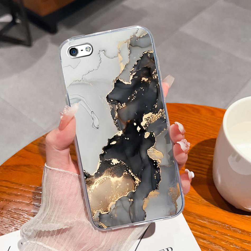 Для iPhone 4 5 5S 6 Plus Чехол для телефона Чернильная живопись Мягкая прозрачная силиконовая задняя крышка Для Apple iphone4 iphone5 5 S iphone6 6+ Funda