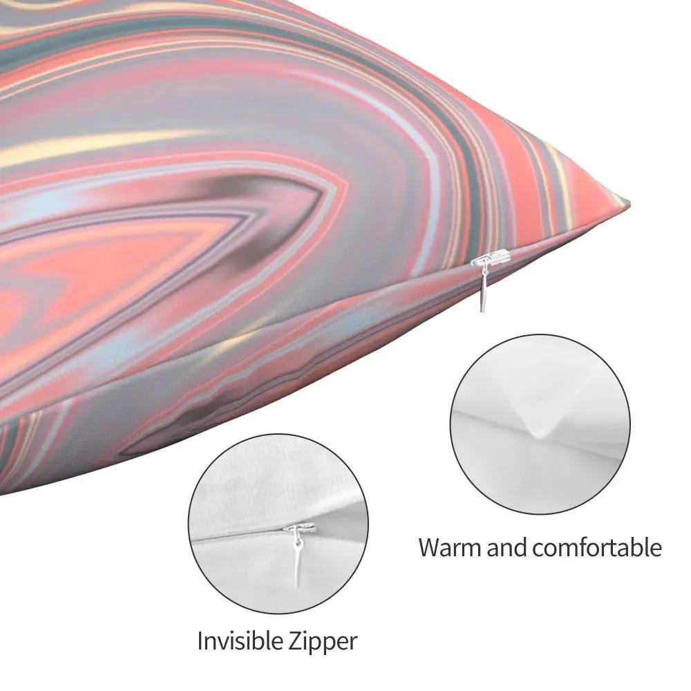 Коралловый Мрамор Жидкий Чехол для Подушки Принт Полиэстер Наволочка Подарочный Дизайн Наволочка Чехол для Подушки Дом На Молнии