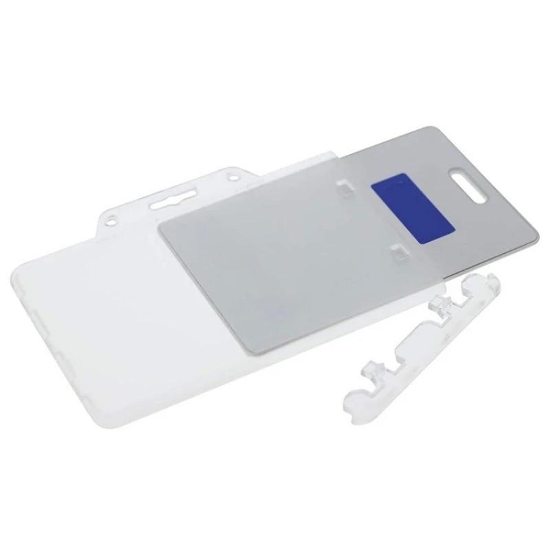 1 шт., прозрачный горизонтальный пластиковый держатель для карт из АБС-пластика, держатель для сертификатов с блокировкой, ПК, жесткий пластиковый нагрудник, аксессуары для медсестер