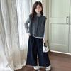 Big Girls' Fashionable Three-Piece Set: Long Sleeve Top, Vest, and Pants for Spring/Autumn 2025