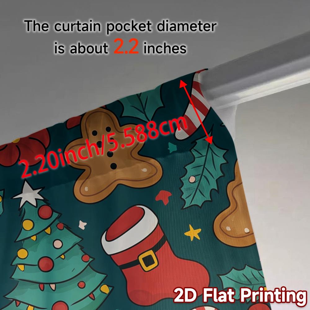 2 шт., Занавески Милый Рождественский Чулок Дерево (2) Креативные Популярные Шторы Машинная Стирка Тканевые Шторы Украшения Внутри