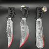 Halloween Bloody Chainsaw Machete Plastic Chainsaw Toy with Blood Stains Role Playing Photo Props Halloween Party Decorations