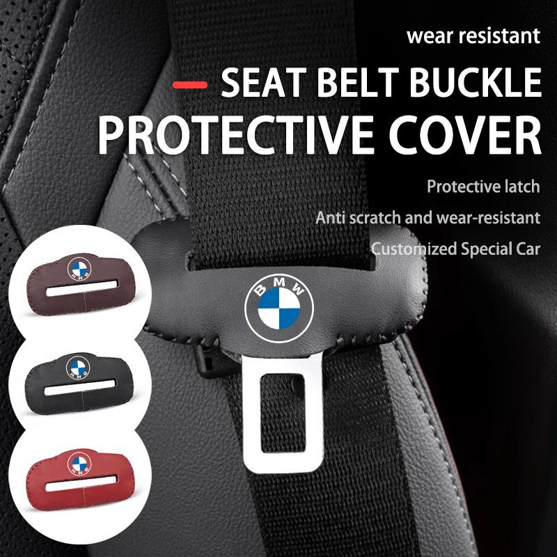 BBIX7 Leather Car Seat Belt Buckle Plug Protector Anti-Scratch Clip For BMW G30 G20 M3 M5 E91 E92 E93 E36 E70 X3 X4 X5 X1 E39 F30