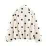 2026 Summer New European and American Cross-border Women's Casual Stand Polka Dot Pilot Jacket W05 26226