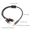 3.5mm Male To Dual RCA Female Cable 1 8 Inch To Double RCA Stereo Audio Cable Gold Plated 1Ft Mobile Phone PC TV DVD