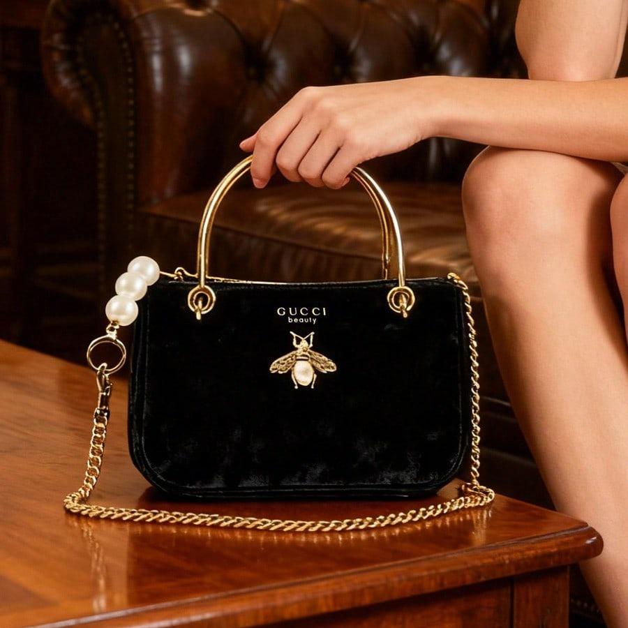 Gucci Роскошные женские сумки, клатч для женщин с шикарным дизайном, вместительное отделение для косметики и предметов первой необходимости, идеально подходит для гала-вечеров и вечерних мероприятий