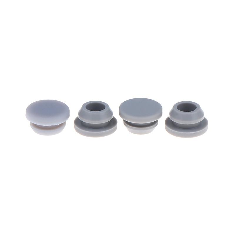 4Pcs Silicone Plug,Rubber Stopper Protective Softness Black 8Mm Buckle Hole Sealing Non-Slip Foot Mat
