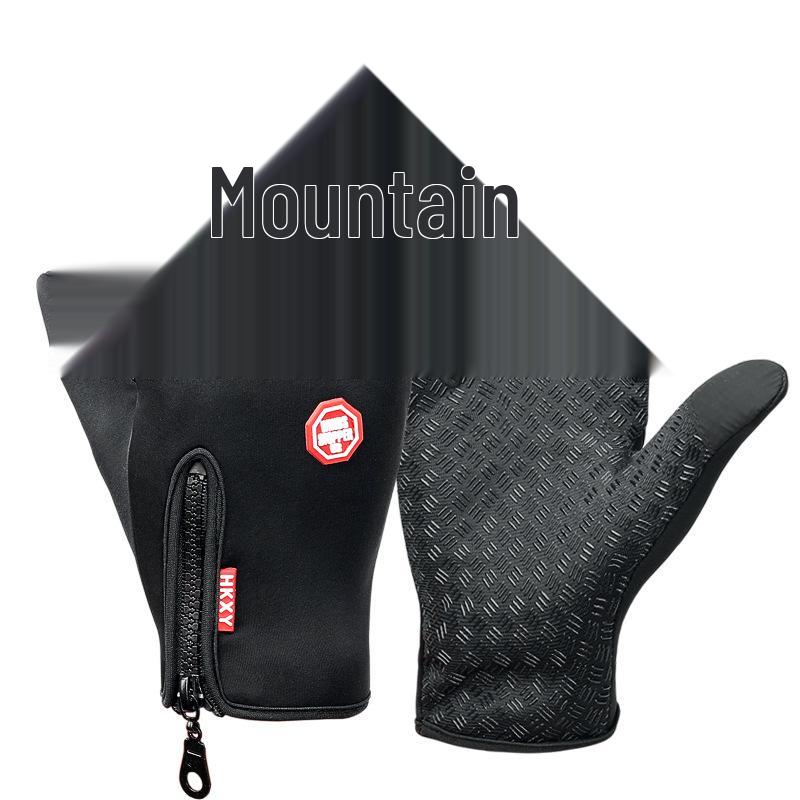 Мужские и женские зимние сенсорные велосипедные перчатки - Теплые, ветрозащитные, водонепроницаемые и на флисовой подкладке для использования на открытом воздухе