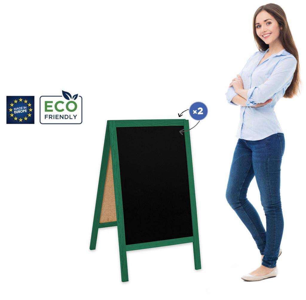 Classic S wooden sign (51x90 cm) - green