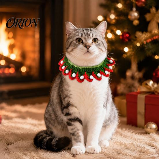 Праздничная одежда для котят, Рождественский костюм для кошки, Вязаная бандана, Шапка с помпоном, Милый легкий наряд-шапка для праздничной вечеринки, Зимний подарок для любителей
