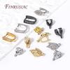 Различные типы 18-каратного золотого покрытия, инкрустированные цирконами, держатели-зажимы для кулонов, для изготовления украшений из кристаллов и агата, соединители для кулонов