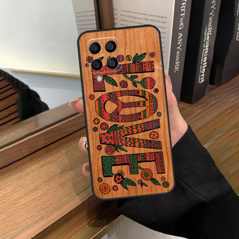 Чехол с узором под дерево для Samsung Galaxy M35 M15 M55 M56 M36 M16 M06 M31 M13 M33 M53 M12 M32 M52 M14 M34 M54