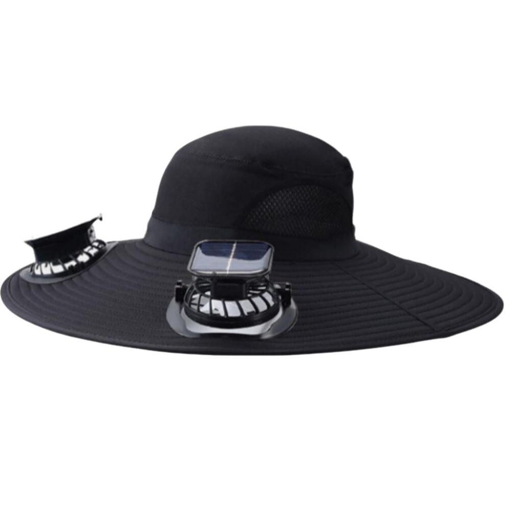 Solar Powered Sunshade Fan Cap Breathable Quick Drying Sunshade Cap