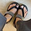 Женские сандалии Летняя обувь Обувь на платформе с ремешком Женские балетки с открытым носком Повседневные Сандалии из натуральной кожи Женские Тапочки