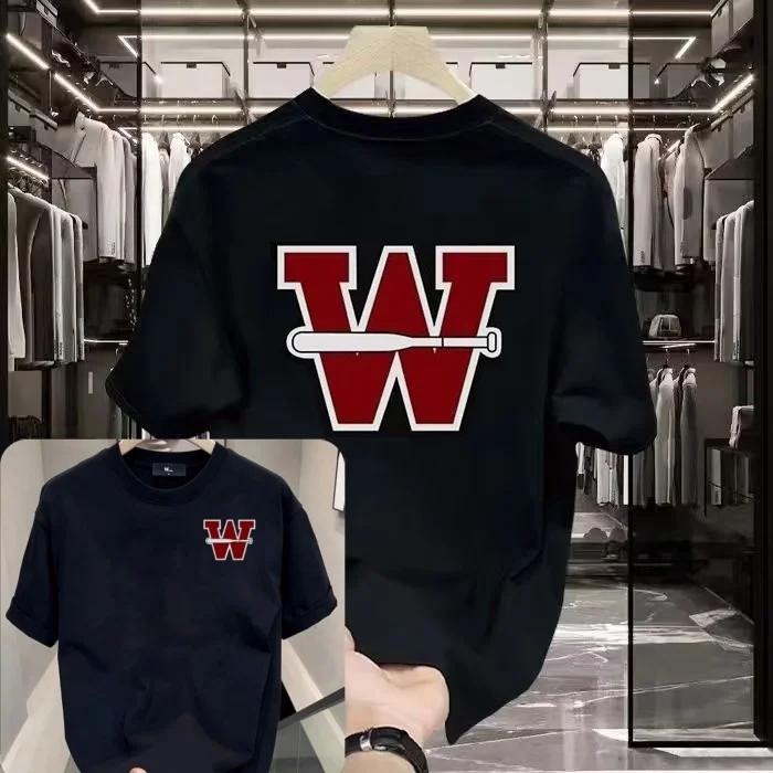 Summer fashion top: Loose neutral pure cotton American T-shirt daily wear for couples short-sleeved men pure cotton 2025