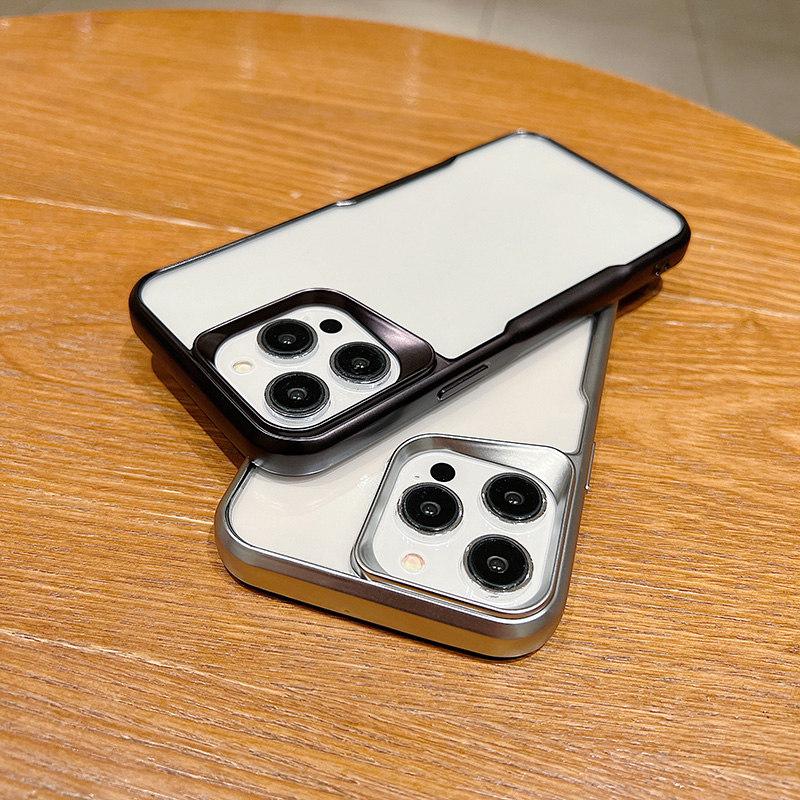 Чехол для телефона из ТПУ с матовой рамкой для iPhone 15 Pro Max 14Plus 13 12 11 Pro XR XS 7 8Plus SE 2020 6s, защитный чехол от падения