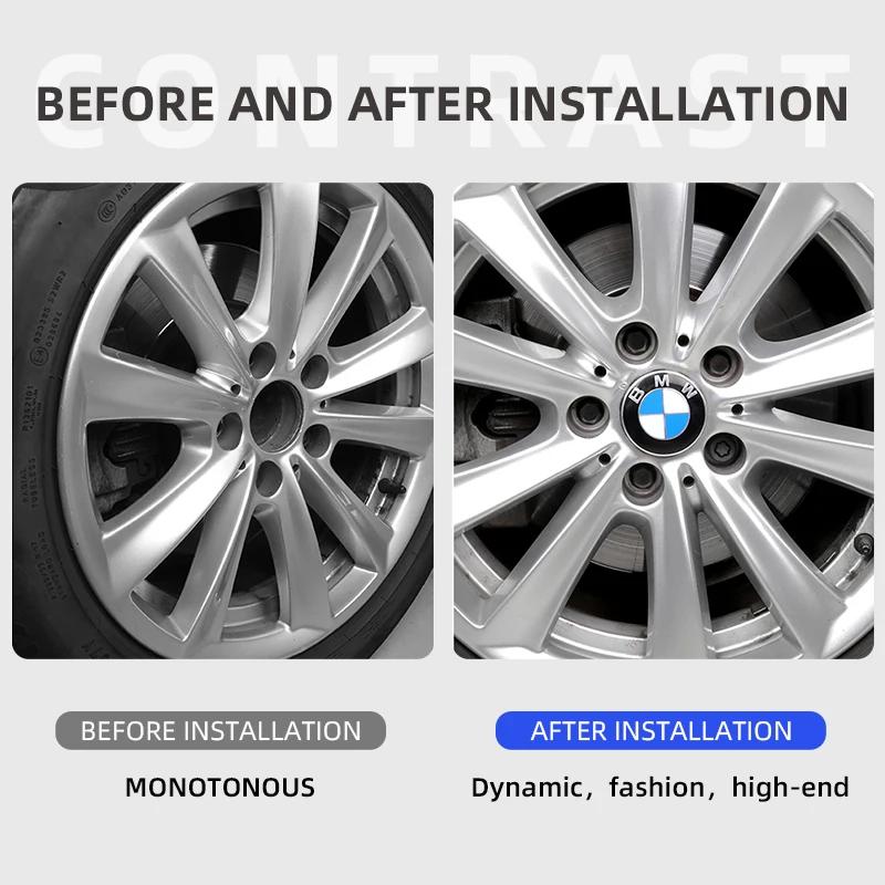 4 шт. 56 мм / 68 мм Автостайлинг Крышка центра колеса Колпак ступицы Значок Для BMW M F34 F32 E52 E53 E60 E90 E91 E92 E93 F01 F30 F20 X6