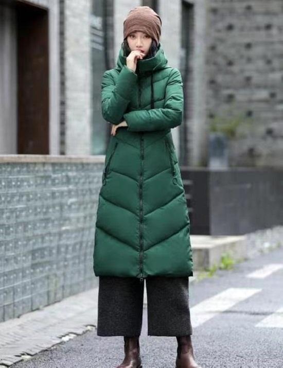 Высокое качество, модный женский длинный тонкий пуховик с капюшоном, толстое пальто, пуховик, хлопковая подкладка