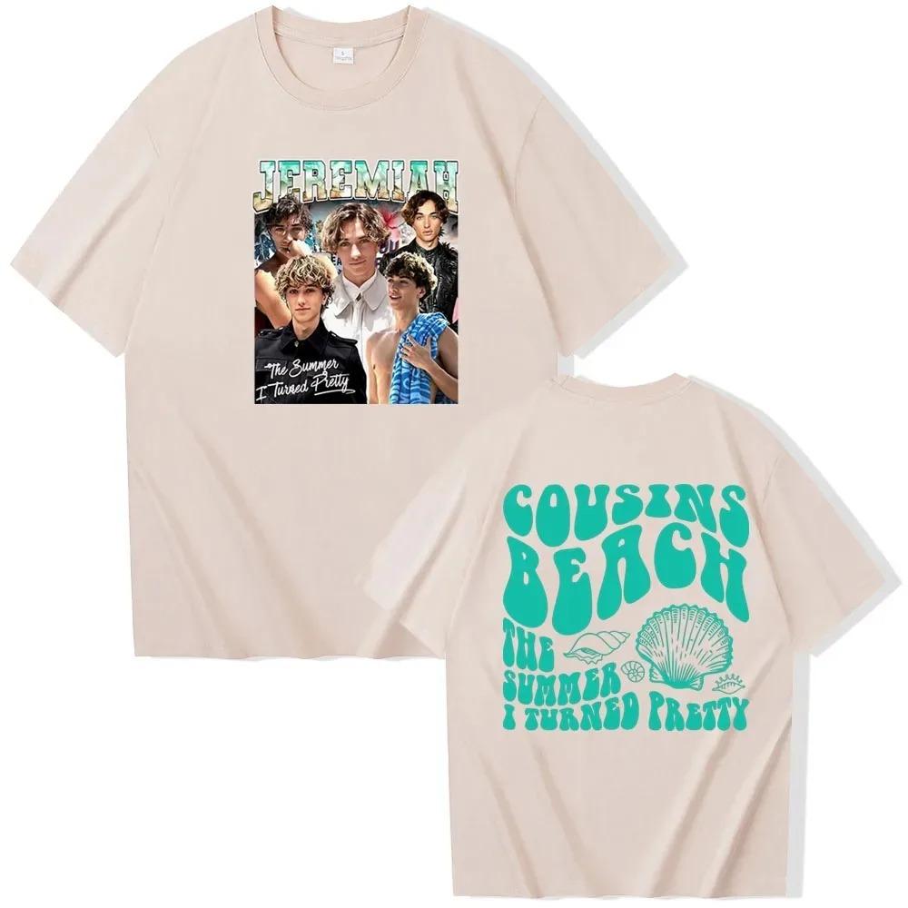Повседневная уличная одежда Team Jeremiah Summer I Turned Pretty Cousin Beach Футболка Модный короткий рукав топ 90-х годов Винтажная женская футболка
