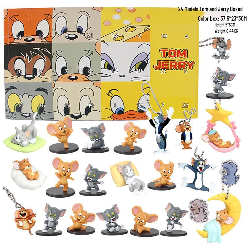 Tom and Jerry Figures: Tom Cat & Jerry Mouse Toy Model Cake Topper and Car Decoration