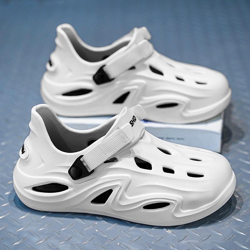 Мужские уличные сандалии Спортивные тапочки Пляжные шлепанцы Дышащие сабо Мужские и женские повседневные садовые туфли Нескользящие мужские уличные сандалии