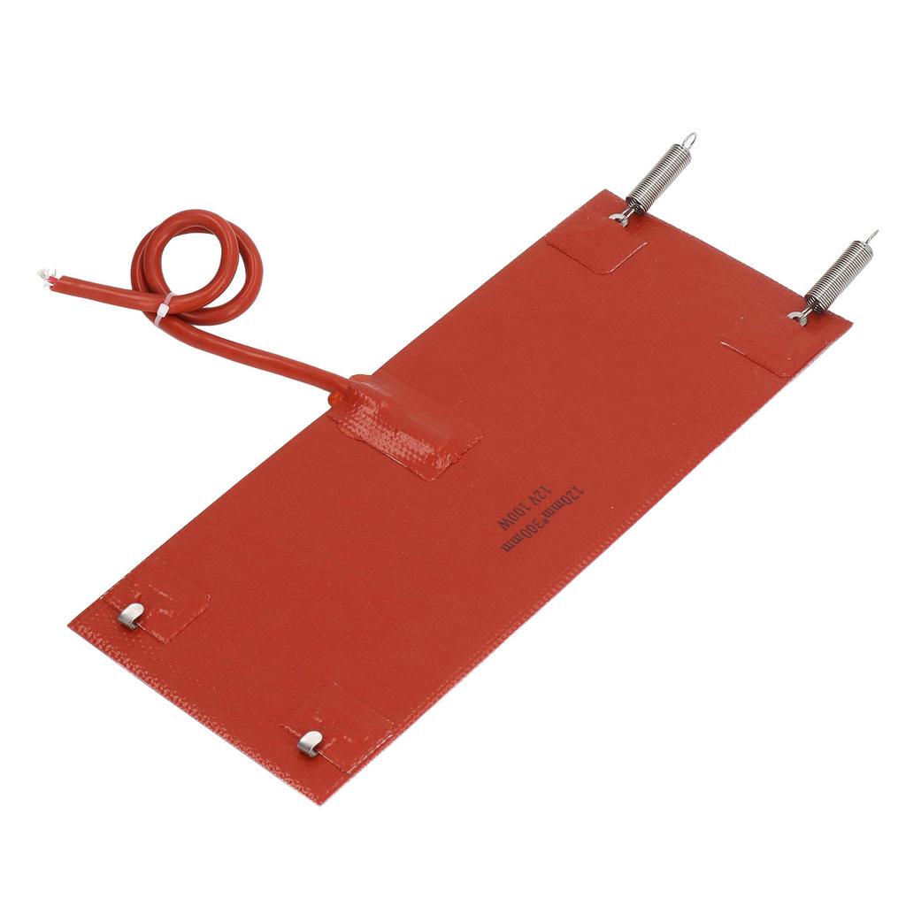 Silicone Heating Pad Waterproof Heater Mat Warmer 300x120mm 100W for Vehicle Car DC12V