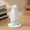 Милая 3D-печатная фигурка призрака, Минималистичный декор для дома, Двухцветная матовая черная и белая, Устойчивое основание для гостиной, прихожей и Хэллоуина, Подарок