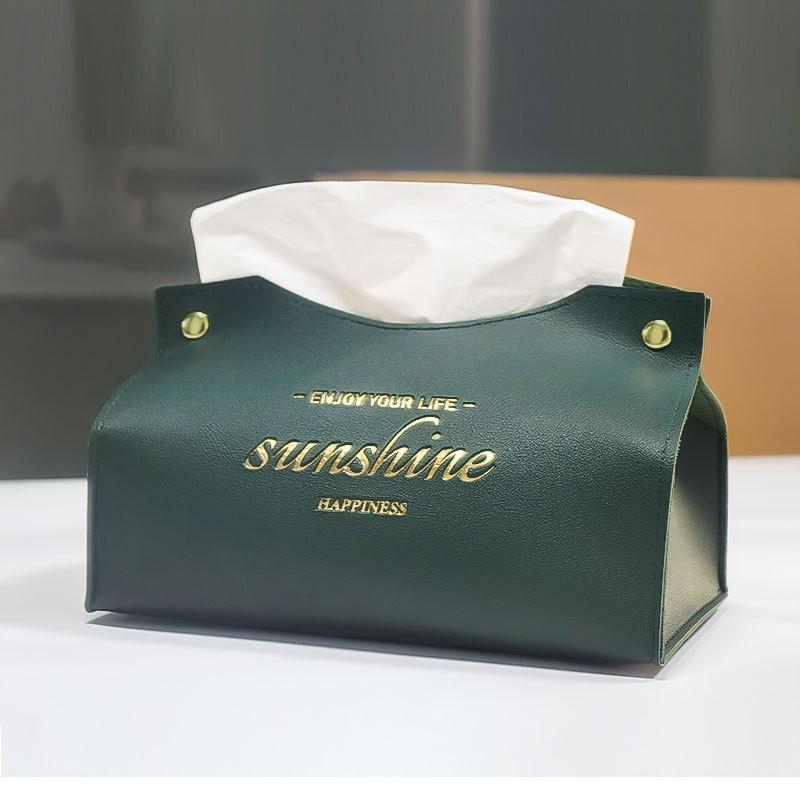 Luxury Leather Tissue Box Organizer for Stylish Home or Office
