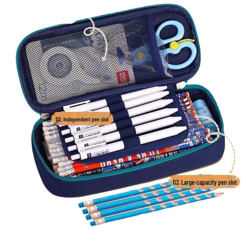 Большой пенал в корейском стиле для студентов - Простой дизайн