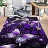 1 шт. Фиолетовый ковер с бабочками, ультрамягкий, плотный и впитывающий, нескользящий, машинная стирка, коврик для прихожей