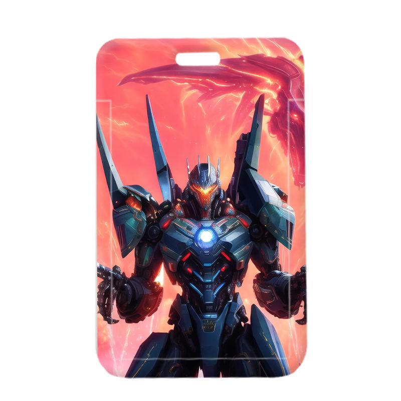 Пластиковый выдвижной держатель для ID-карты на тему Gundam для студентов