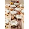 Gold Lux Ceramic Wishing Tree 24 Piece Dinner Set For 6 Persons